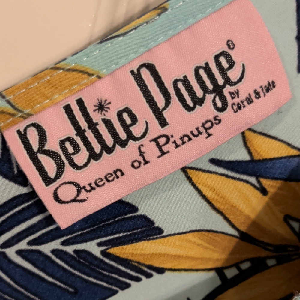 Bettie Page Tropical Midi Dress - Picture 2 of 5